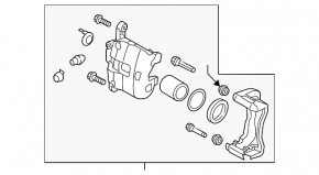 Rear left caliper assembly for Kia Sportage 17-22