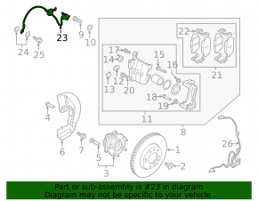 Front right brake hose Hyundai Tucson 22-26 FWD