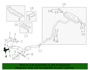 Catalyst bracket Audi Q3 83A 19-25 2.0T