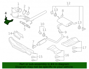 Catalyst bracket Audi Q3 83A 19-25 2.0T