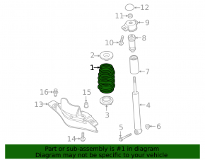 Spring rear right VW Tiguan 18-