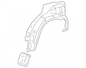 Rear right fender liner for Toyota Solara 2.4 04-08