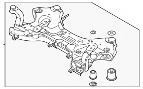 Front subframe Hyundai Santa FE 19- AWD