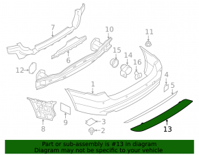 Rear left reflector BMW 3 F30 12-18 M pack