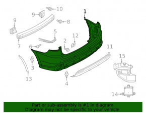 Mitsubishi Outlander 19-21 PHEV rear bumper