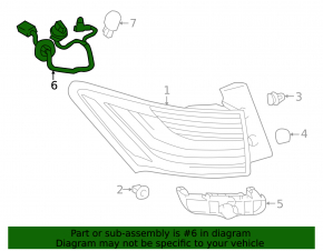 Rear left tail light wiring Lexus CT200h 11-17