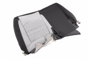 Rear seat, 2nd row, lower left side, Chevrolet Equinox 22-24, black and gray fabric, dry clean, tear