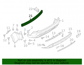 Rear Bumper Reinforcement Nissan Rogue 21-24