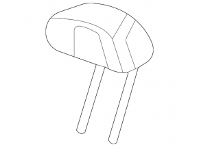 Headrest 2nd row right Chevrolet Equinox EV 24-26 black leather, red, blue and gray stitching