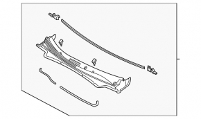 Plastic windshield wiper grille for Hyundai Elantra 21-26 with seal, N Line