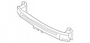 Front bumper reinforcement Hyundai Santa FE Sport 17-18 rest usa, under radar
