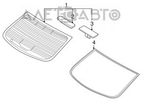 Rear window for Hyundai Elantra UD 11-16