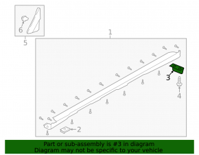 Rear left sill mudguard Hyundai Kona 18-23