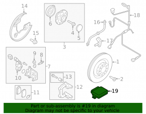Parking Brake Control Module Audi A4 B8 08-16 broken fasteners, broken housing