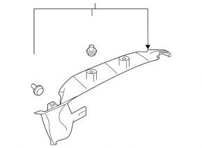 Rear pillar trim left front Subaru Outback 20-23 gray