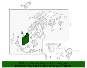 Mercedes GLS-class X166 13-19 Evaporator