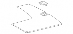 Mercedes H247 GLA 20-26 black trunk floor
