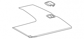 Mercedes H247 GLA 20-26 black trunk floor