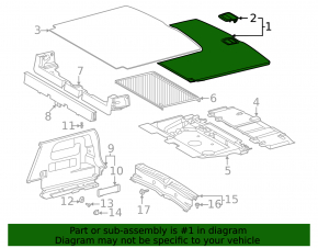 Mercedes H247 GLA 20-26 black trunk floor