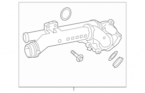 Thermostat housing assembly for Mercedes C-class W205 300 15-18