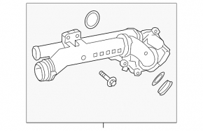 Thermostat housing assembly for Mercedes C-class W205 300 15-18