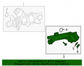 Thermostat housing assembly for Mercedes C-class W205 300 15-18