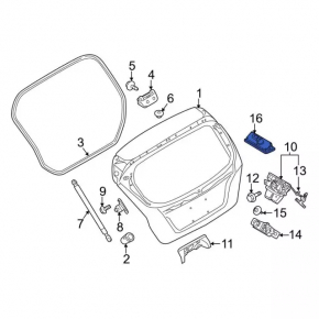Ford C-max MK2 13-18 tailgate release button