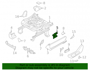 Passenger seat slide trim rear left Lincoln MKC 15- brown, scratches