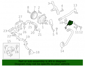 Auxiliary cooling pump for Jaguar E-Pace 18-25 2.0