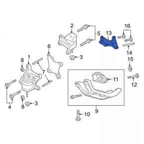 Automatic transmission bracket Ford Explorer 20- RWD