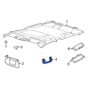 Front right ceiling handle Ford Mustang Mach-E 21-23 light gray