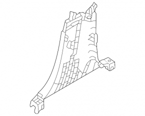 Mazda CX-50 23-25 black lower left center pillar trim