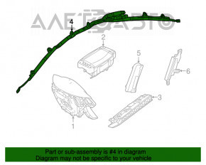 Right side curtain airbag for Mercedes CLA 14-19