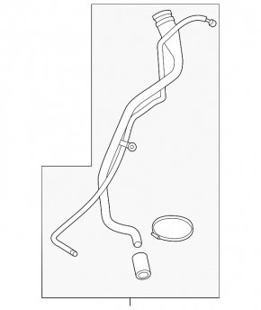Fuel filler neck BMW 5 F10 11-16