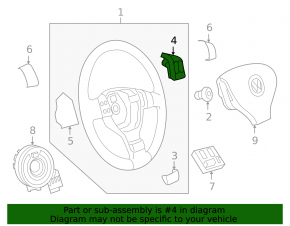 Steering wheel controls VW Tiguan 09-11
