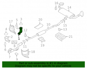 Catalytic converter rear Nissan Murano z52 15-22 broken stud