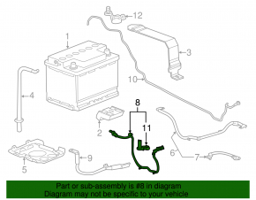 Negative terminal of Chevrolet Volt 11-15