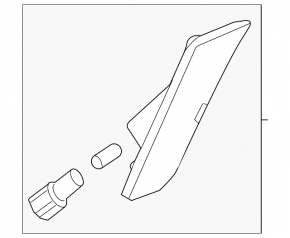 Front right reflector for Cadillac ATS 13-14