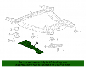 Engine guard left Chevrolet Malibu 16-