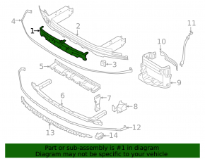 Front Bumper Absorber BMW 7 G11 G12 16-19