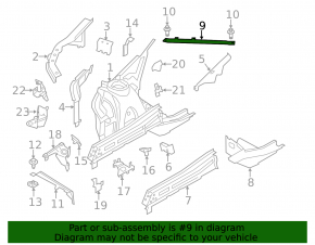 Front strut brace left BMW X3 F25 11-17