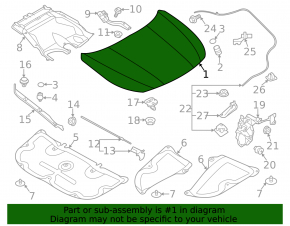 Naked hood Subaru Outback 20-23