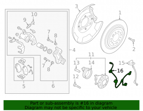 ABS sensor wire rear left Hyundai Venue 20-26