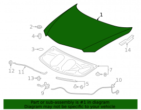 Bare hood Acura ILX 13-18