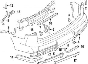 Rear Bumper Bracket Lower Left Nissan Rogue 21-23
