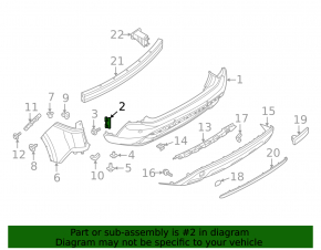 Rear Bumper Bracket Lower Left Nissan Rogue 21-23