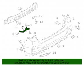 Right rear bumper mount for Mitsubishi Outlander Sport ASX 18-26