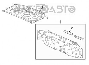 Rear panel Honda Accord 18-22 silver