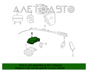 SRS airbag module airbag computer Jeep Compass 11-16