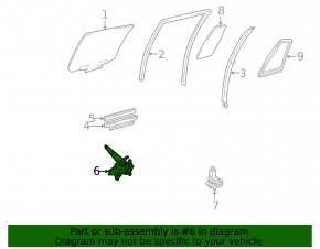 Window lifter with motor rear right Toyota Highlander 01-07